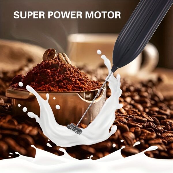 1pc LALAYUAN Electric Milk Frother - Mini Handheld Whisk, Battery Operated (Not Included), Ideal for Coffee, Lattes, Cappuccino, and Chocolate Drinks, Portable Foam Maker, Perfect Christmas Gift, Coffee Drink Maker | Modern Kitchen Accessory | Durable Sta - Image 11