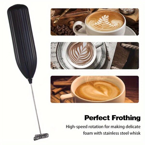 1pc LALAYUAN Electric Milk Frother - Mini Handheld Whisk, Battery Operated (Not Included), Ideal for Coffee, Lattes, Cappuccino, and Chocolate Drinks, Portable Foam Maker, Perfect Christmas Gift, Coffee Drink Maker | Modern Kitchen Accessory | Durable Sta - Image 9