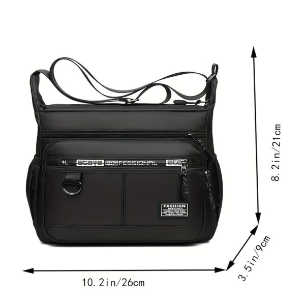 [Large Capacity Waterproof Crossbody Bag] Oxford Cloth Waterproof Large Capacity Crossbody Bag For Men, Leisure Travel Bag, Student's Junket Storage Sling Shoulder Bag - Image 17