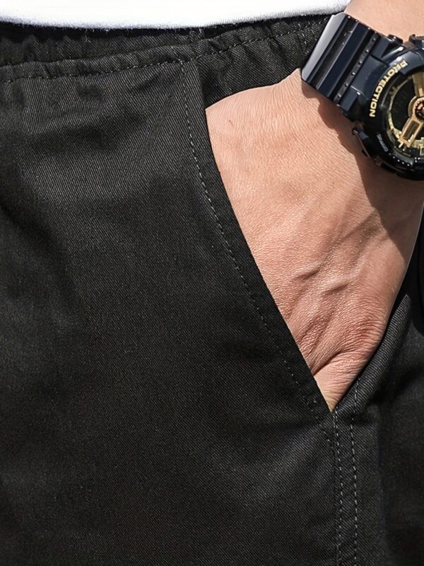 Mens Stylish Multi-Pocket Cargo Shorts - Comfortable Drawstring Waist for Summer - Versatile Bermuda Length - Image 20