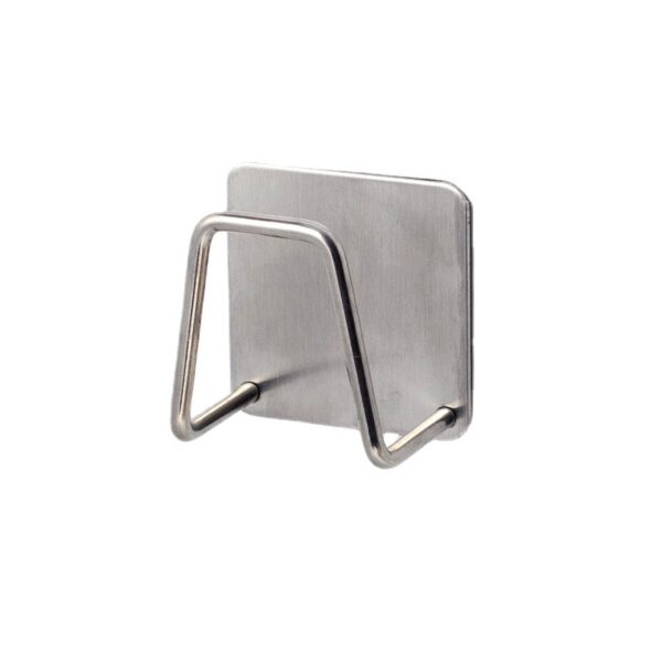 1pc/4pcs, No Punching Sponge Holder, Wall Mount Sponge Rack, Stainless Steel Sink Drain Rack, Random Color - Image 10