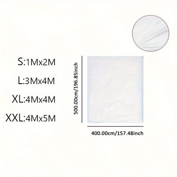 Large Durable Transparent Plastic Drop Cloth - Sofa, Storage, Outdoor Furniture, Garden, Home Renovation Dust Cover - Image 7