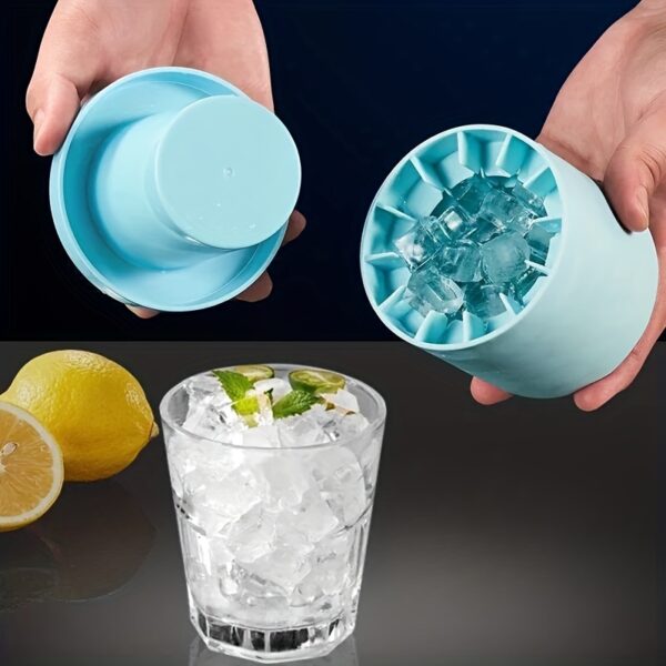 1pc, Make Perfectly-Shaped Ice Cubes With This Easy-Release Silicone Ice Cube Mold - Holds Up To 60 Cubes! Kitchen Accessories - Image 2