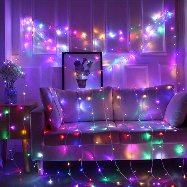 1pc LED Fairy Light Garland Mother's Day Christmas Tree Fairy Light Chain Home Wedding Party Holiday Decoration, Battery Powered - Image 22