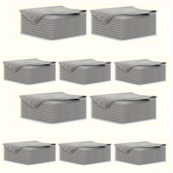 5/10/20/50/100pcs Kitchen Towel, Ultra-fine Fiber Light Gray Cleaning Cloth Set, Absorbent, Soft And Stain-removing Cloth, for Cleaning Glass, Cooking Bench, Pot, Bowl, Water Tap, Lampblack Machine - Image 10