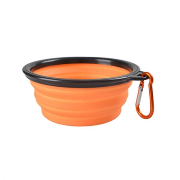 Portable Foldable Pet Bowl with Black Frame, 350ml TPR Dog Food Dish for Outdoors - Image 7