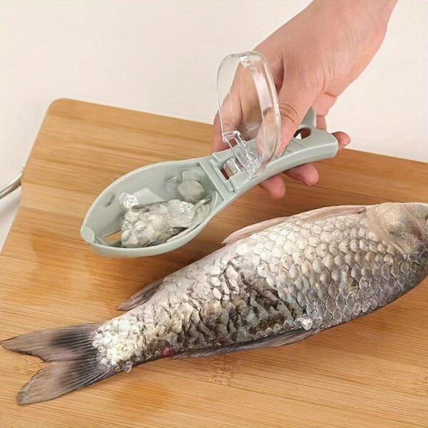 1pc Fish Scale Scraper, Household Fish Scale Remover, Fish Scale Box With Storage, Convenient And Easy To Wash Scraper, Kitchen Tools - Image 8