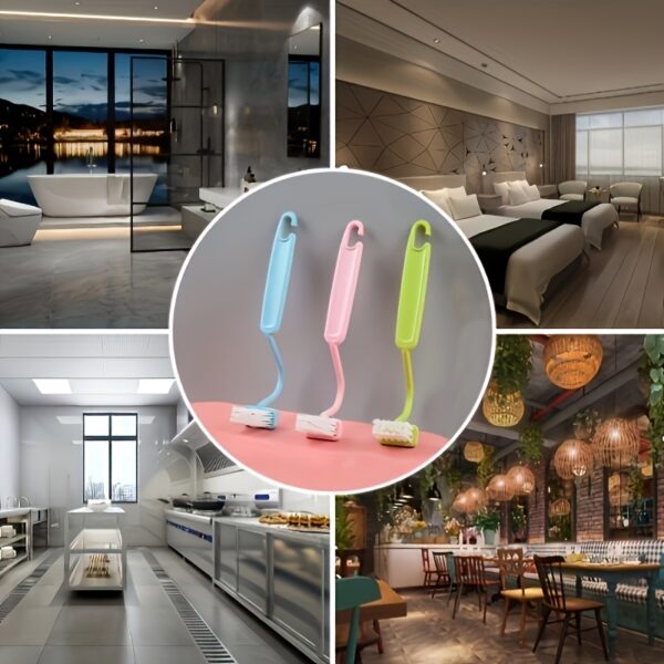 1pc V-shaped Toilet Brush, Small Toilet Brush, No Dead Corner Cleaning Brush, The Household Bathroom Artifact, Can Turn The Toilet Elbow To Hang On The Wall SS - Image 10