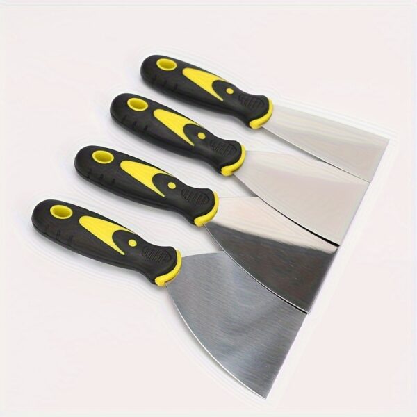 4pcs oil ash knife set, cleaning shovel 2-inch, 3-inch, 4-inch, 5-inch plaster knife set, adhesive knife tool for repairing dry walls, removing wallpaper, applying oil ash, plaster, cement, repairing cracks, filling holes, scraping paint, deleting wallpap - Image 8