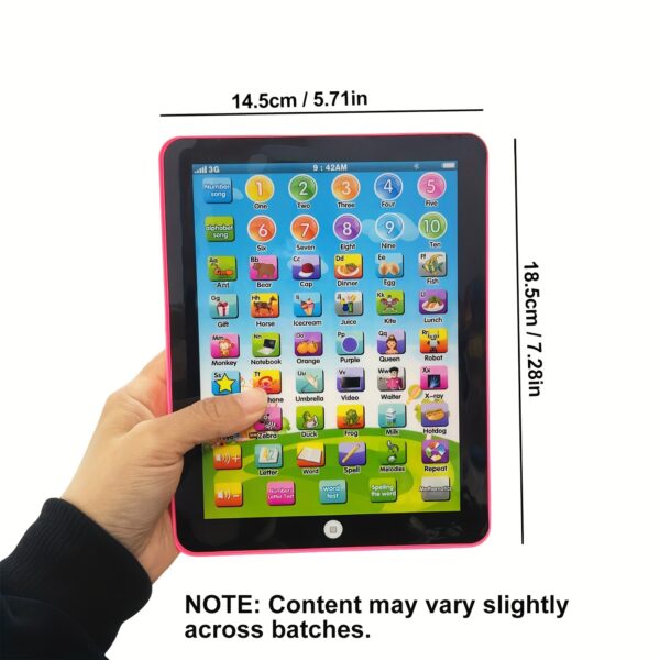 Youngsters' Educational Tablet - Fun Learning Pad for Boys & Girls, Battery-Powered, Multicolor - Image 4