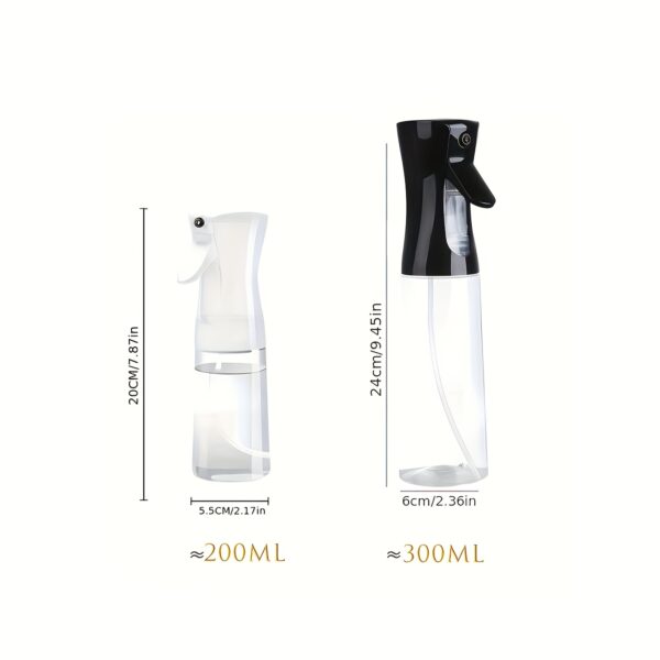 1pc/ Baking Oil Spray Bottle,Cooking Oil Sprayer,200ML/300Ml PET Material Oil Sprayer,Air Fryer Spray Bottle,Kitchen Baking Supplies,Canola Oil Sprayer,Salad Making,Baking,Frying,Grilling,Greenery,Salon,Hairdressing (White/Black) - Image 4