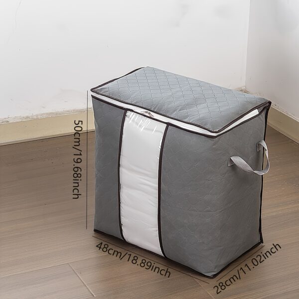 Large Clothing Storage Bag, Clothing Organizer With Clear Window, Storage Box Container For Blankets - Image 10