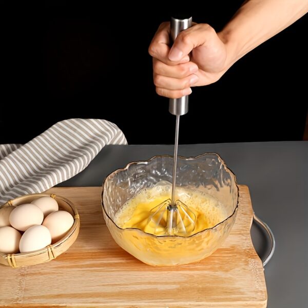 [1pc Multifunctional Whisk & Frother] 1pc Multifunctional Stainless Steel Whisk & Milk Frother, Home Baking Tools, Cream Egg Hand Blender, Household Push Blender Blender - Egg Whisk, Milk Frother, Hand Push Blender Blender Multi-Tool Eid Al-Adha Mubarak - Image 13