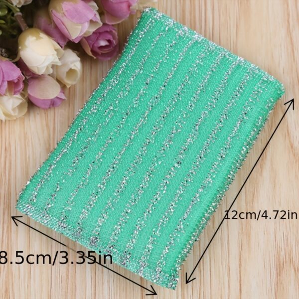 [4pcs Double-sided Cleaning Sponge] 4pcs, Kitchen Dishwashing Sponge, Does Not Hurt Pot Brush Pot Artifact, Household Double-sided Cleaning Sponge Wipe, Scouring Pad, Kitchen Scrub Sponge, Cleaning Supplies, Cleaning Tool, Back To School Supplies - Image 5