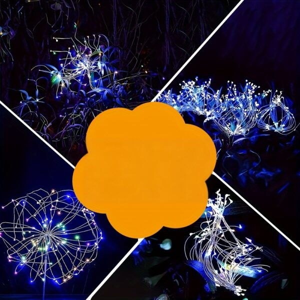 8 Lighting Modes Outdoor Solar LED Smart Lights, Solar Festival Viewing Decorative Lights for Garden Pathway and Patio Villa Illumination - Image 21