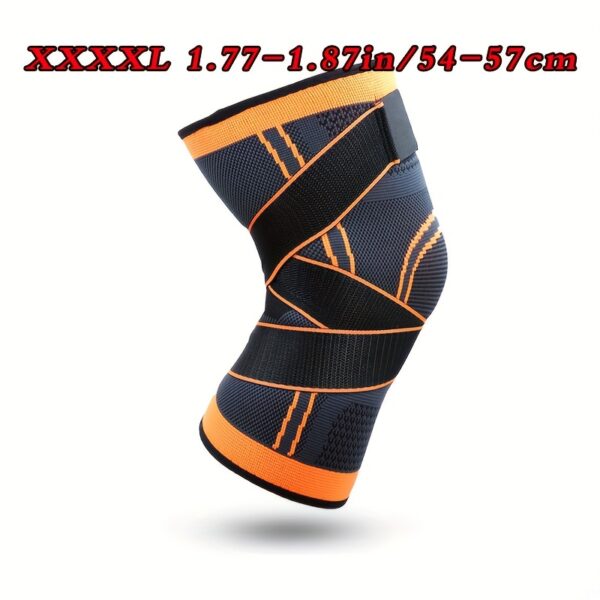 1pc protective sports knee pads, double strap large size design, Light Beige friendly quick drying elastic knitted fabric, running, mountaineering, basketball protection, sports protection preferred, necessary for sports fitness, daily use - Image 29