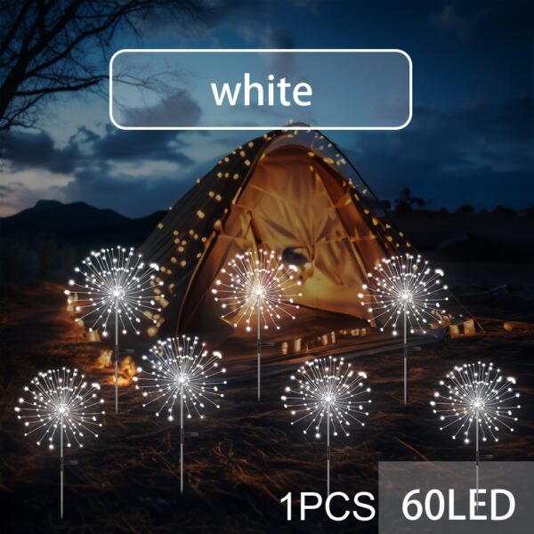 8 Lighting Modes Outdoor Solar LED Smart Lights, Solar Festival Viewing Decorative Lights for Garden Pathway and Patio Villa Illumination - Image 3