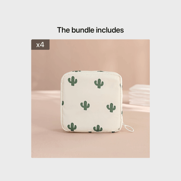 Cute Bear Portable Sanitary Napkin Storage Bag - Large Capacity, Waterproof, and Organizer for Women  - Cartoon Physiological Period Tampon Bag - Image 18