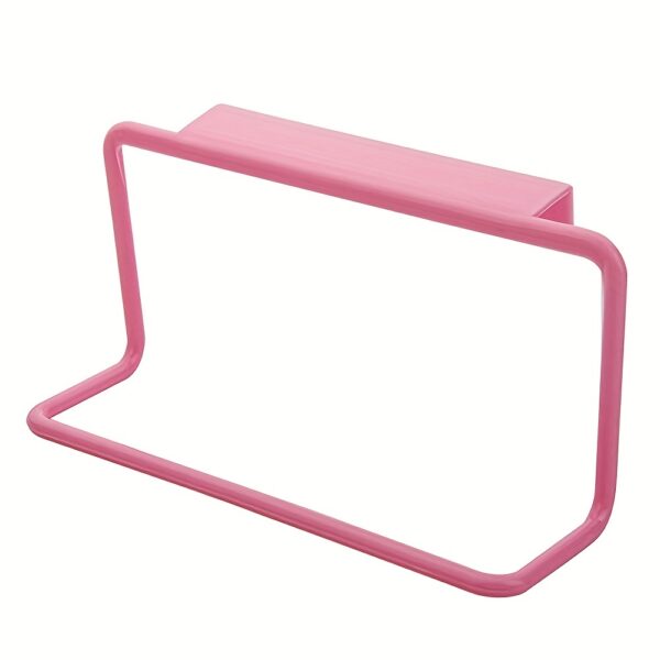1pc Hanging Towel Rack, Towel Holder For Kitchen Toilet Cabinet Door, Bathroom Free Punch Wall Hanging Towel Hanger - Image 5