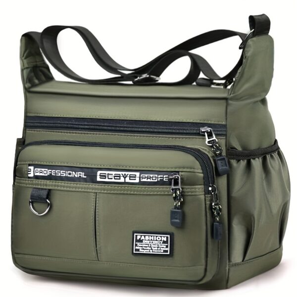 [Large Capacity Waterproof Crossbody Bag] Oxford Cloth Waterproof Large Capacity Crossbody Bag For Men, Leisure Travel Bag, Student's Junket Storage Sling Shoulder Bag - Image 9