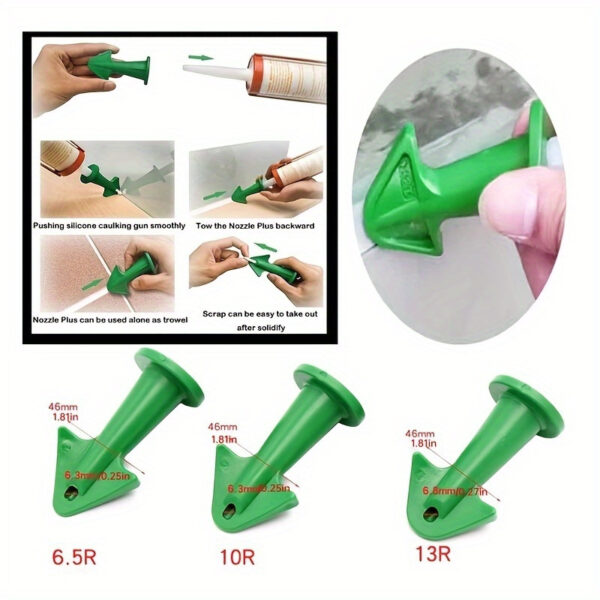 3pcs Silicone Sealant Filler Nozzle Applicator and Scraper Set - for Bathroom and Tile Joint Cleaning, Grouting Sealing, Smooth Multi-functional Scraper Tool - Image 12