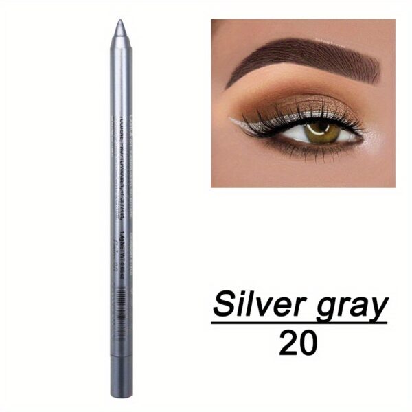 14-Color Colourful Eyeliner Pen, High Pigmented Pearly Glitter Shimmer Metallic Finish, Smokey Punk Gothic Style Eyeliner, Long Lasting Waterproof Eyeliner Stick For Music Festival - Image 18