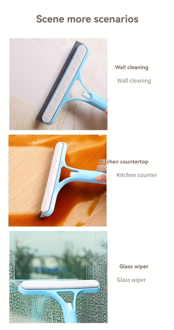 Efficient 3-in-1 Multi-Functional Glass Cleaning Tool - Polypropylene (PP) Plastic Sprinkler for Bathroom, Kitchen, Living Room, Bedroom, Toilet - Mirror and Window Scraper - Image 26