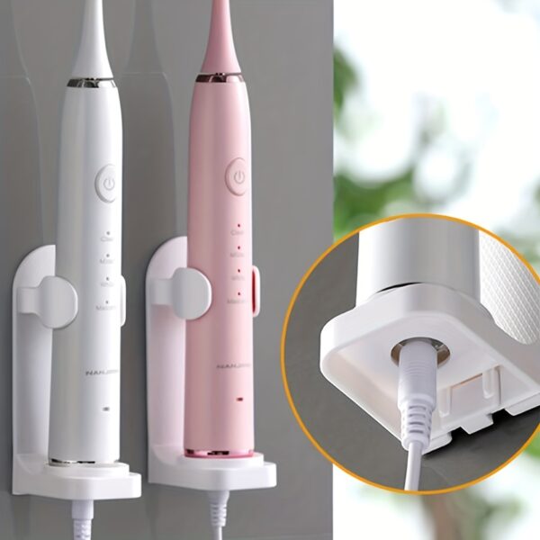 Wall-Mounted Electric Toothbrush Holder - Traceless, Adapts to 98% of Brushes, Ideal for Bathroom Organization - Image 8