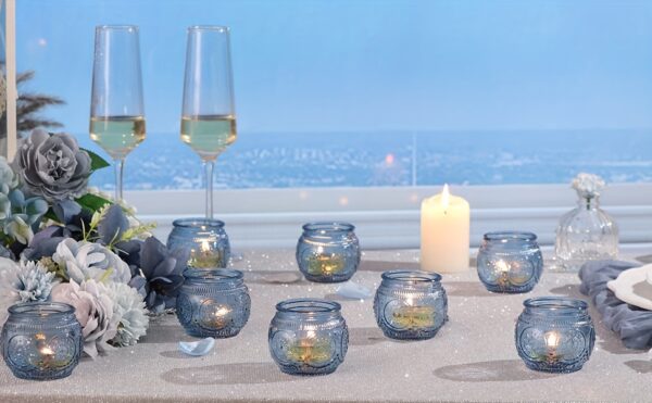 Glass Tea Light Candle Holders, Polished Finish, Flower Theme, Tabletop Mount, Versatile for Wedding, Shower, Party Decoration, Ideal for Christmas, Halloween, Easter, Thanksgiving, Valentine'S Day - Image 22