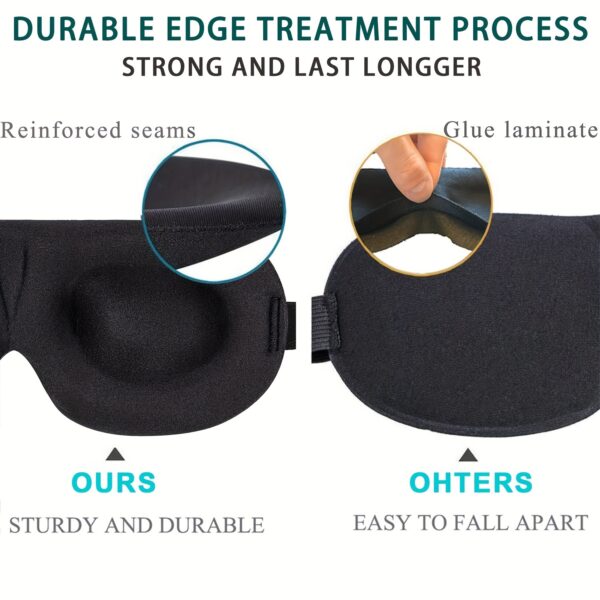 3D Stereoscopic Sleep Eye Mask, Sleep Magic Memory Sponge Black Shading Breathable Eye Protection Travel Essentials - Image 9