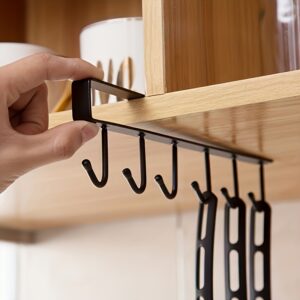1pc Multifunctional 6-Hook Kitchen Storage Rack - A Suitable Solution for Organizing Cups, Mugs And Clothes in The Kitchen And Dining Room