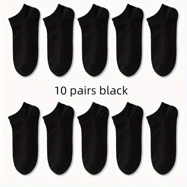 1/5/10 Pairs of Comfortable Breathable Ankle Socks for Men and Women - Perfect for Spring and Summer - Image 13