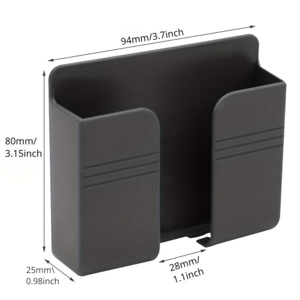 Mobile Phone Plug Wall Holder Punch Free Wall Mounted Organizer Storage Box Remote Control Mounted Charging Multifunction hook - Image 4