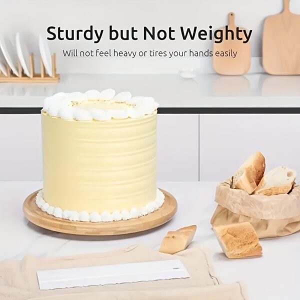 4pcs Cake Scraper Smoothening Set, Cream Cake Decoration Scraping Board Set, Striped Edge Profile Scraper, Cream Mousse Sawtooth Cake Icing Smoothening Board, for Cake, Pastry, Icing, Food Grade DIY Tools, Kitchen Baking Tools, Christmas, Halloween, Thank - Image 5