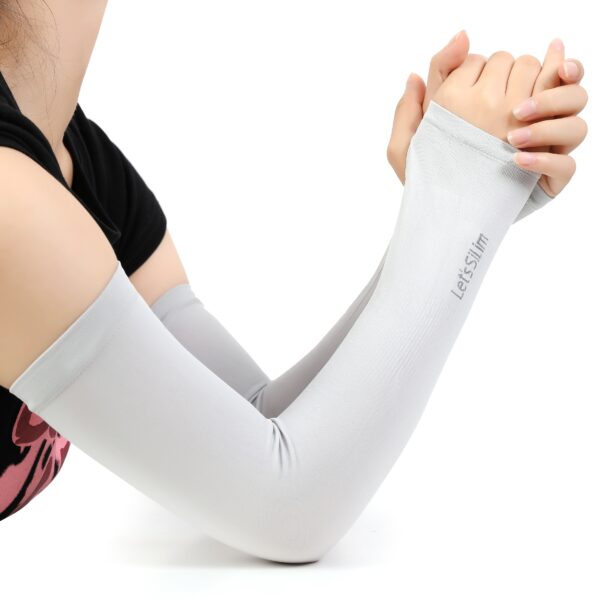 2pcs (1 Pair) Women's Ice Silk Arm Sleeve Sports Sleeve Sun Protection Hand Cover Cooling Gloves For Running Fishing Bike - Image 13