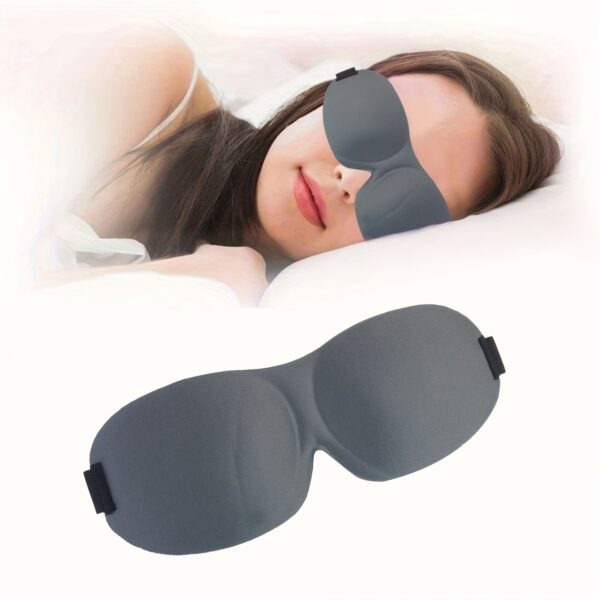 3D Stereoscopic Sleep Eye Mask, Sleep Magic Memory Sponge Black Shading Breathable Eye Protection Travel Essentials - Image 4