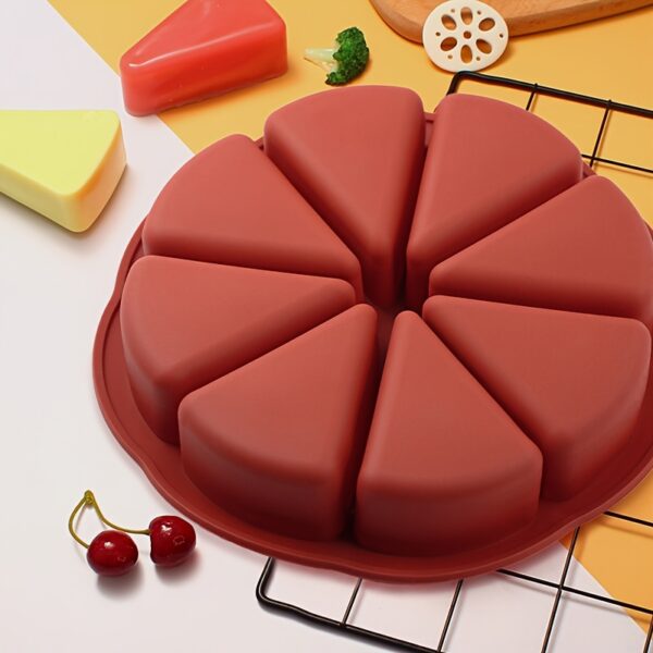 1/3pcs Nonstick Silicone Triangle Cake Mold Set - 8-Cavity Baking Pan for Brownies, Muffins, Cupcakes & More - Image 12