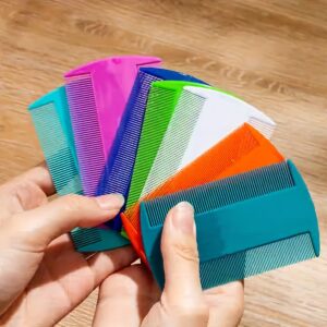 Random Color Cat Flea-Proof Double-Sided Dense-Tooth Comb Dog Insect Egg Plastic Double-Sided Comb Pet Cleaning Lice Removal Supplies