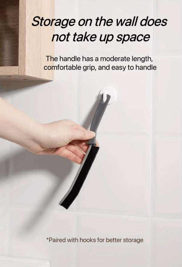 1pc Bathroom Crevice Brush, Toilet Kitchen Tile Corner Cleaning Brush, Multifunctional Window Seam Groove Dust Brush, Hard Bristle Brush, Household Cleaning Tools - Image 16