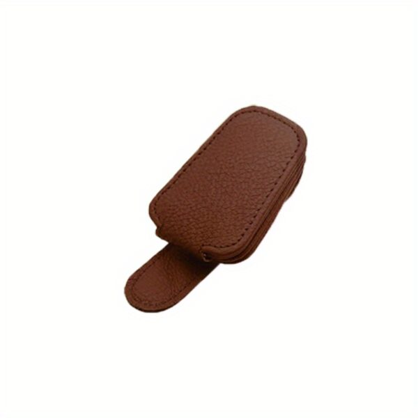 [1pcs Universal Sun Visor Glasses] 1pc Universal Car Sun Visor Glasses Clip, Pu Material, Auto Eyeglasses Holder, Vehicle Interior Accessories, Eyewear Storage Bracket - Image 12
