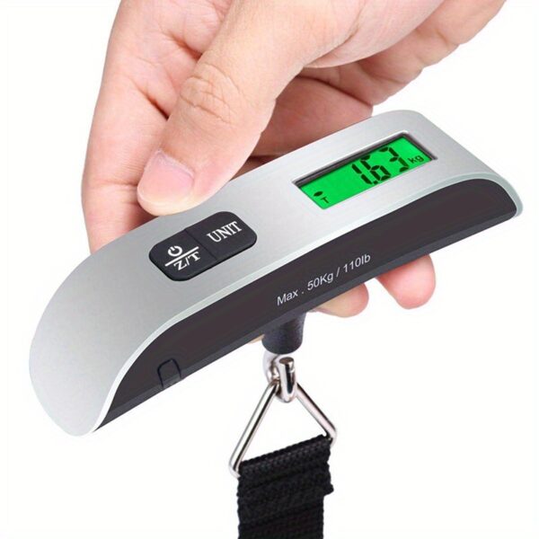 1pc 110lb/50kg Digital Handheld Luggage Hanging Baggage Scale, hand Scale, Mini Portable Electronic Scale, Express Scale With Backlight LCD Display, Travel Must Haves - Image 6