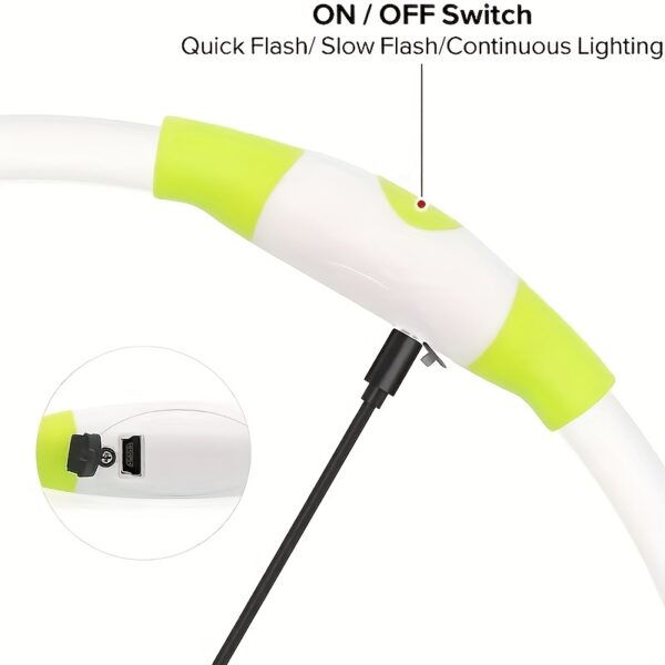 [USB Rechargeable LED Dog Collar] Pet Dog LED Light Collar Whole Luminous At Night Anti-loss USB Rechargeable Dog Collar - Image 15