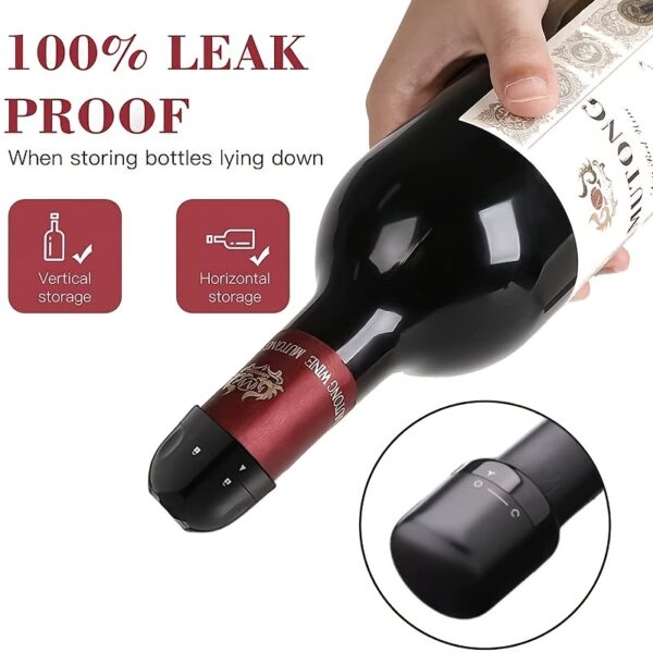 1pc/2pcs New Vacuum Wine Stoppers For Hotel Reusable Champagne Bottle Stoppers Wine Sealer Cap Set Leak-proof Preserver For Restaurant - Image 12