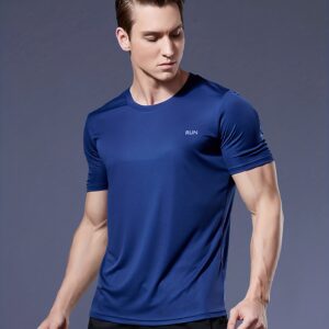 Men's Ultra-Light, Quick-Dry Sports T-Shirt - Breathable, Stretch-Fit for Running & Gym; Durable Everyday Wear