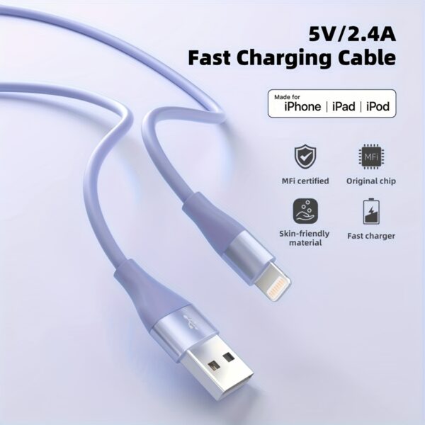 1/3pcs 10ft Fast Charging Cable - MFi Certified for iPhone 14/13/12/11 Pro Max/12 Mini/XR/XS/X/8/7/6 Plus SE (Lightning Connector) - Image 13