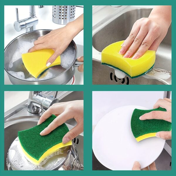 12/24pcs Kitchen Cleaning Sponge, Dish Towel, Scouring Pad, Dishware Anti-Scratch Scrubbing Sponge - Image 7