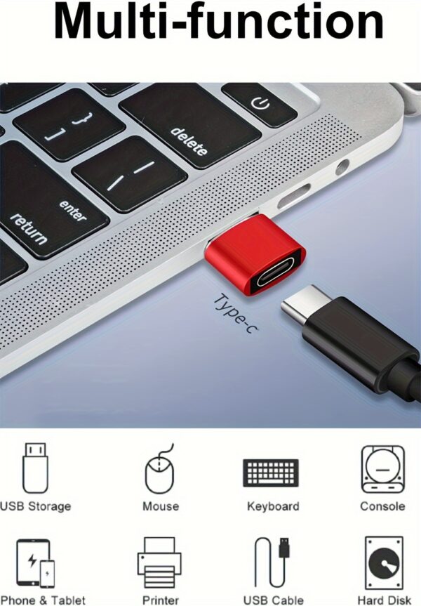 USB C Female To USB A Male Adapter, Type C To USB A Charger Cable Converter For IWatch 7 AirPods, MacBook, iPhone 11 12 13 14 Pro Max, iPad Mini 6, Galaxy S20 S21 S22. - Image 16