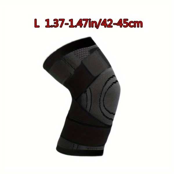 1pc protective sports knee pads, double strap large size design, Light Beige friendly quick drying elastic knitted fabric, running, mountaineering, basketball protection, sports protection preferred, necessary for sports fitness, daily use - Image 9