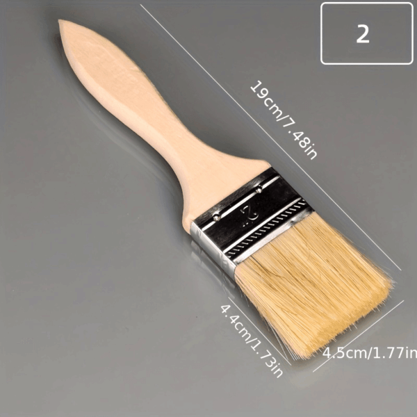 1/2pcs Thickened Wooden Handle Paint Brush, 1 Inch, 1.5 Inch, 2 Inch, 2.5 Inch, 3 Inch, 4 Inch, Wooden Handle Brush, Barbecue Brush, Various Bristles Brush, Paint Brush, Industrial Brush, Paint Brush, Soft Bristles Brush, BBQ Brush, Cleaning Brush - Image 27