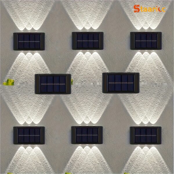 Staaricc 8/6/4/2pcs Solar Wall Light, Outdoor 6 LED Deck Lights, Wall Light, for Courtyard, Street, Fence, Garage, Garden Perfect Decoration - Image 15